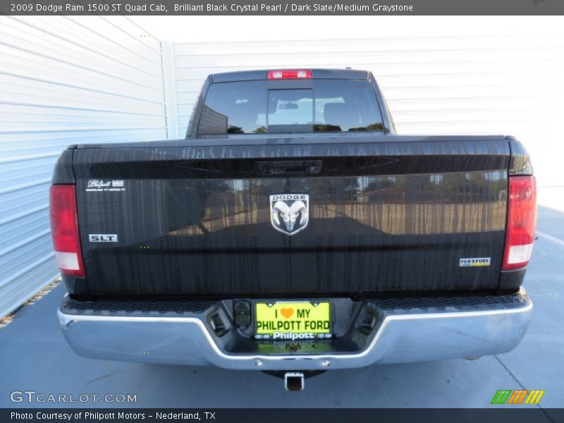 Brilliant Black Crystal Pearl / Dark Slate/Medium Graystone 2009 Dodge Ram 1500 ST Quad Cab