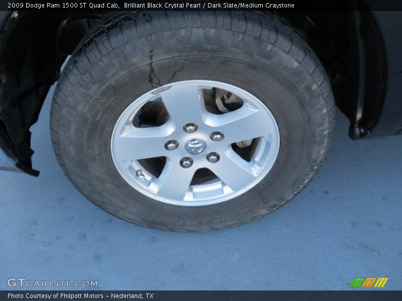 Brilliant Black Crystal Pearl / Dark Slate/Medium Graystone 2009 Dodge Ram 1500 ST Quad Cab