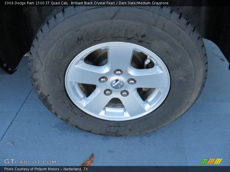 Brilliant Black Crystal Pearl / Dark Slate/Medium Graystone 2009 Dodge Ram 1500 ST Quad Cab