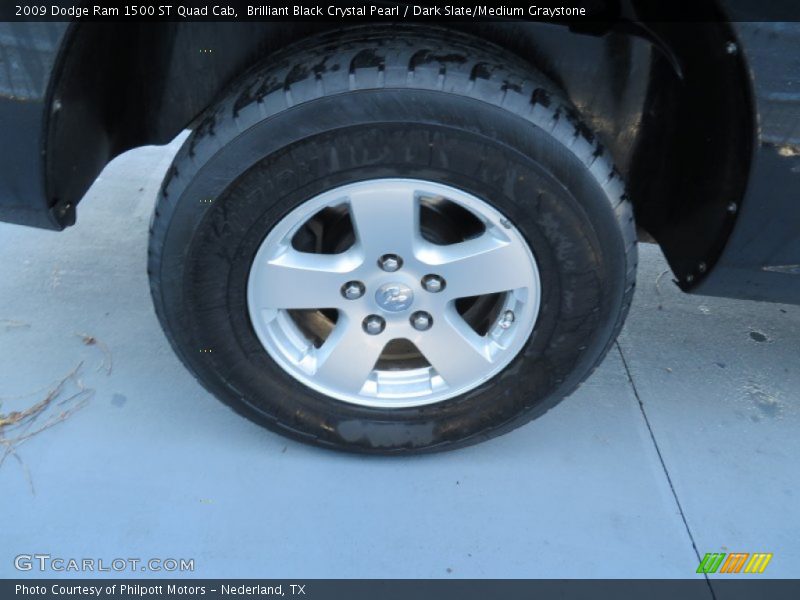 Brilliant Black Crystal Pearl / Dark Slate/Medium Graystone 2009 Dodge Ram 1500 ST Quad Cab