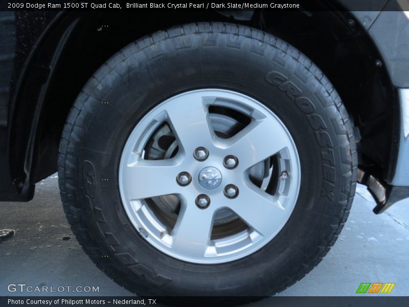 Brilliant Black Crystal Pearl / Dark Slate/Medium Graystone 2009 Dodge Ram 1500 ST Quad Cab