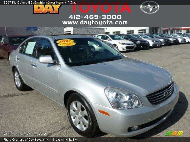 Bright Silver Metallic / Gray 2007 Kia Optima EX V6
