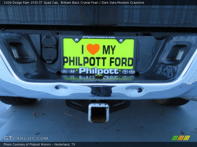 Brilliant Black Crystal Pearl / Dark Slate/Medium Graystone 2009 Dodge Ram 1500 ST Quad Cab