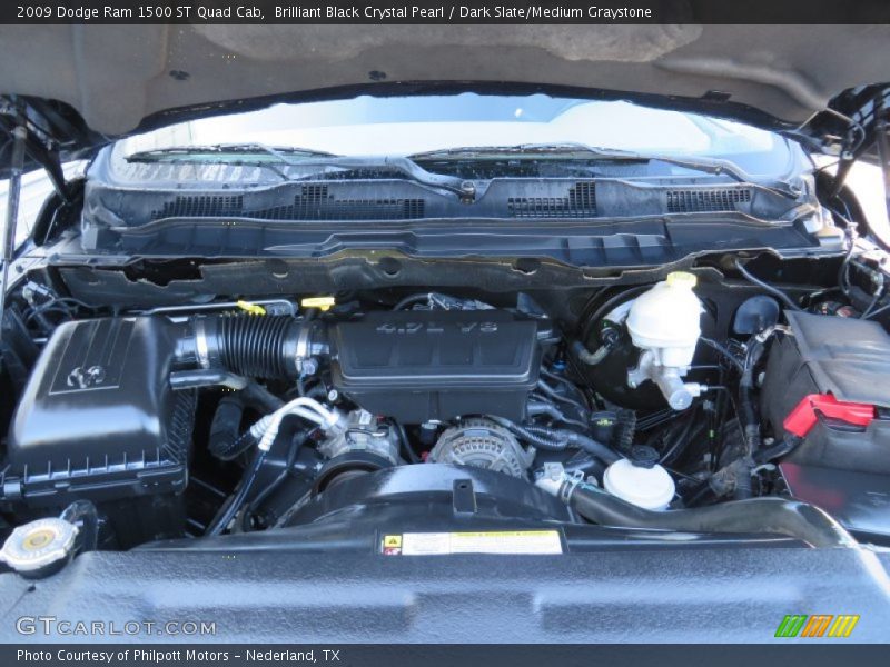Brilliant Black Crystal Pearl / Dark Slate/Medium Graystone 2009 Dodge Ram 1500 ST Quad Cab