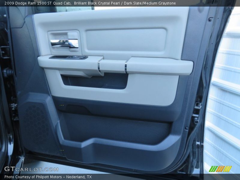 Brilliant Black Crystal Pearl / Dark Slate/Medium Graystone 2009 Dodge Ram 1500 ST Quad Cab