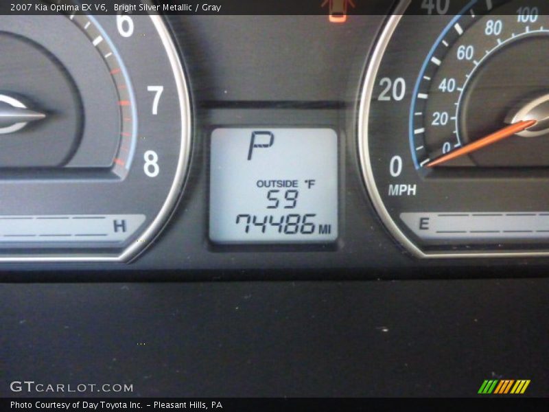Bright Silver Metallic / Gray 2007 Kia Optima EX V6