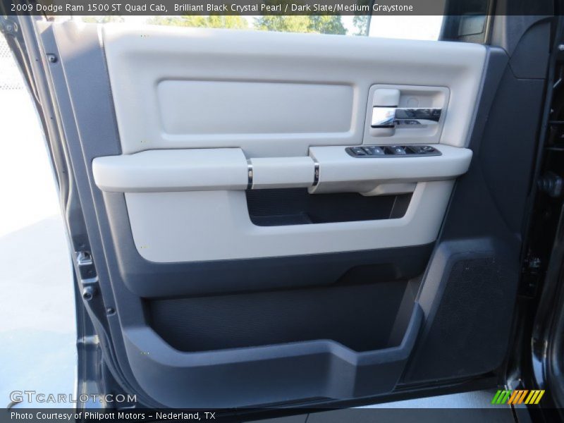 Brilliant Black Crystal Pearl / Dark Slate/Medium Graystone 2009 Dodge Ram 1500 ST Quad Cab