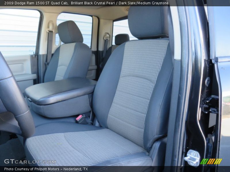 Brilliant Black Crystal Pearl / Dark Slate/Medium Graystone 2009 Dodge Ram 1500 ST Quad Cab