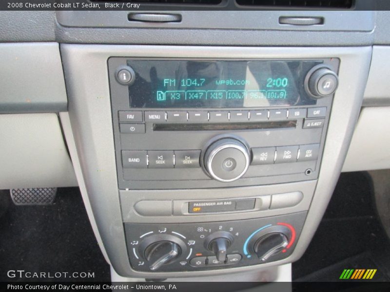 Black / Gray 2008 Chevrolet Cobalt LT Sedan