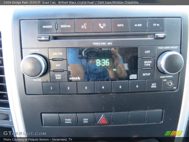 Brilliant Black Crystal Pearl / Dark Slate/Medium Graystone 2009 Dodge Ram 1500 ST Quad Cab
