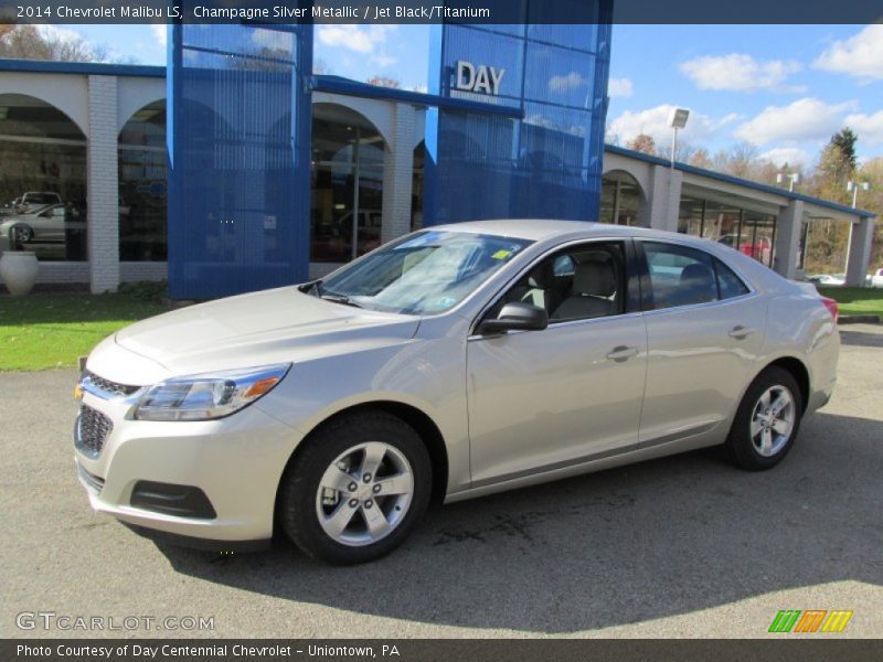 Champagne Silver Metallic / Jet Black/Titanium 2014 Chevrolet Malibu LS