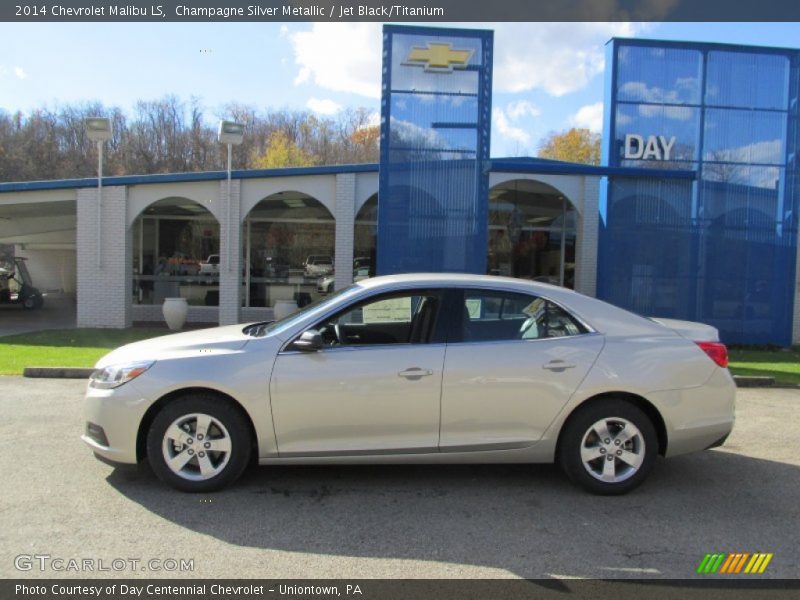 Champagne Silver Metallic / Jet Black/Titanium 2014 Chevrolet Malibu LS
