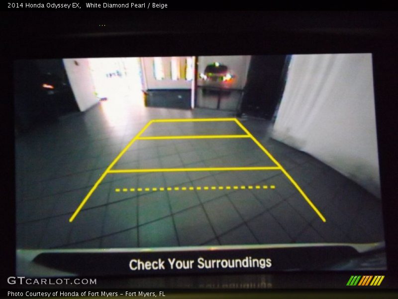 White Diamond Pearl / Beige 2014 Honda Odyssey EX