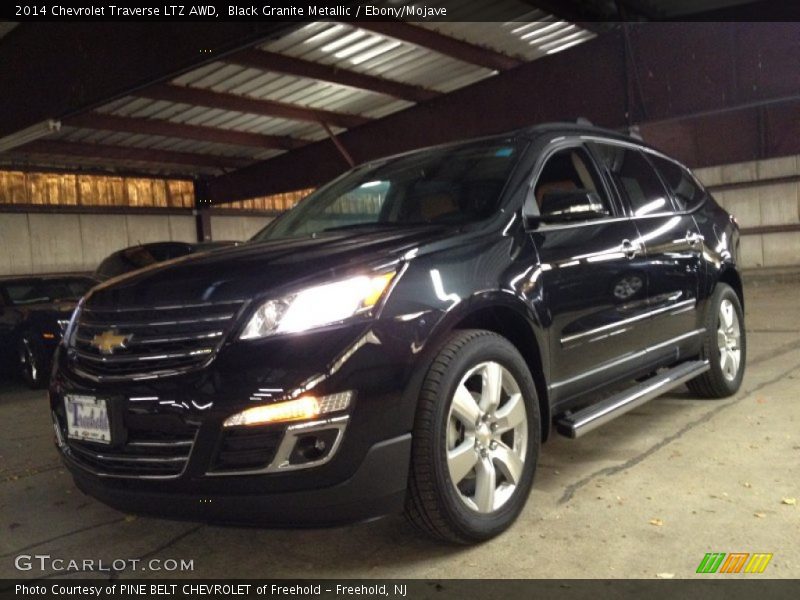 Black Granite Metallic / Ebony/Mojave 2014 Chevrolet Traverse LTZ AWD