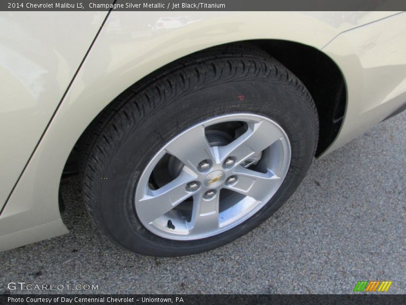 Champagne Silver Metallic / Jet Black/Titanium 2014 Chevrolet Malibu LS