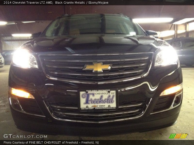 Black Granite Metallic / Ebony/Mojave 2014 Chevrolet Traverse LTZ AWD