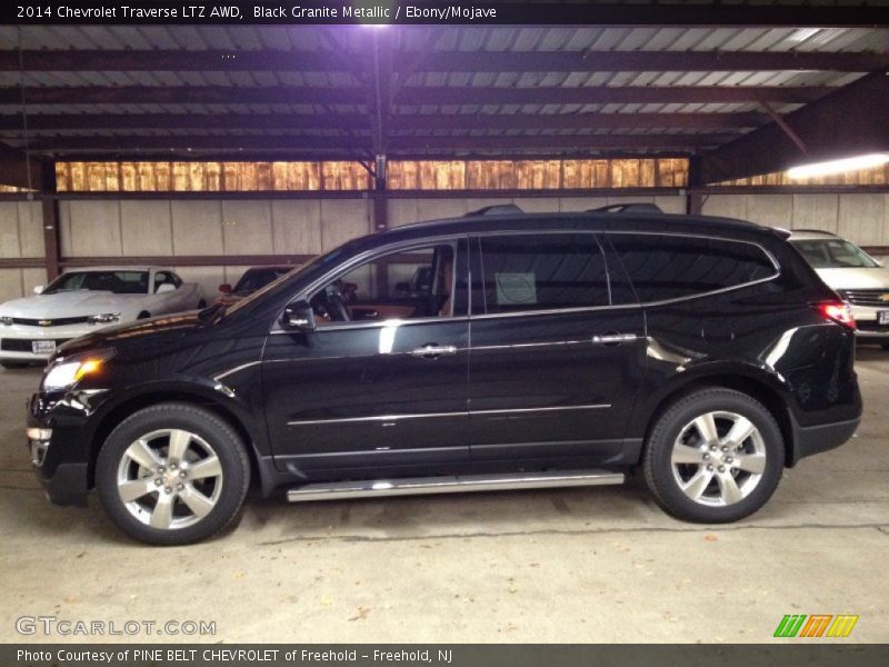 Black Granite Metallic / Ebony/Mojave 2014 Chevrolet Traverse LTZ AWD