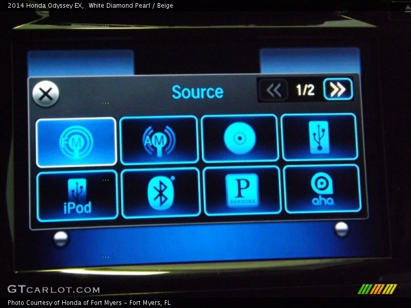 White Diamond Pearl / Beige 2014 Honda Odyssey EX