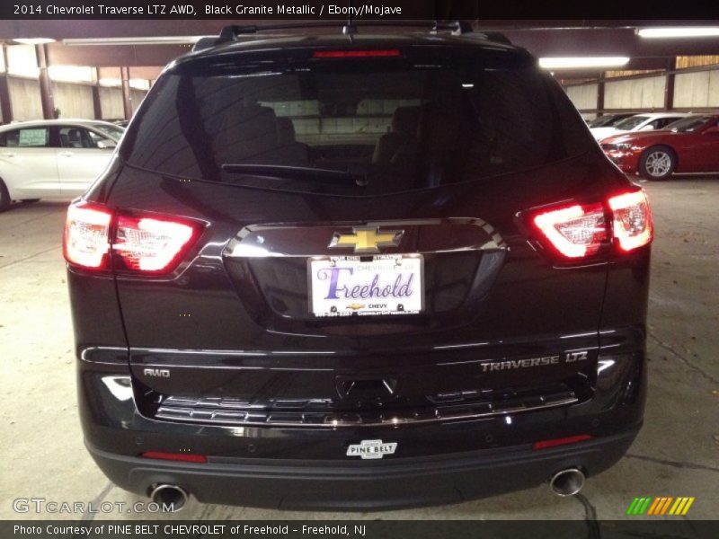 Black Granite Metallic / Ebony/Mojave 2014 Chevrolet Traverse LTZ AWD
