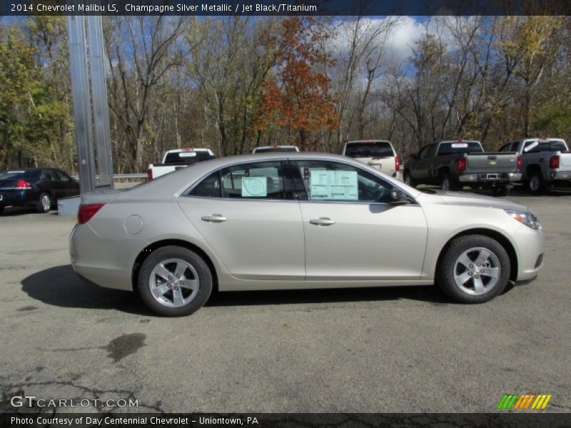 Champagne Silver Metallic / Jet Black/Titanium 2014 Chevrolet Malibu LS
