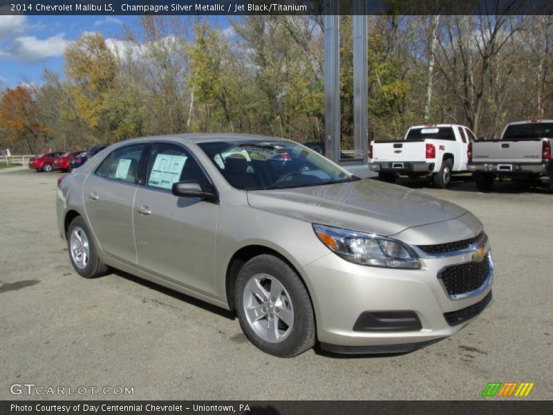 Champagne Silver Metallic / Jet Black/Titanium 2014 Chevrolet Malibu LS