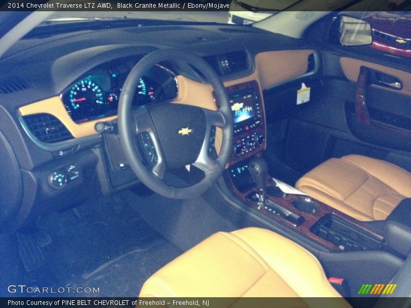 Black Granite Metallic / Ebony/Mojave 2014 Chevrolet Traverse LTZ AWD