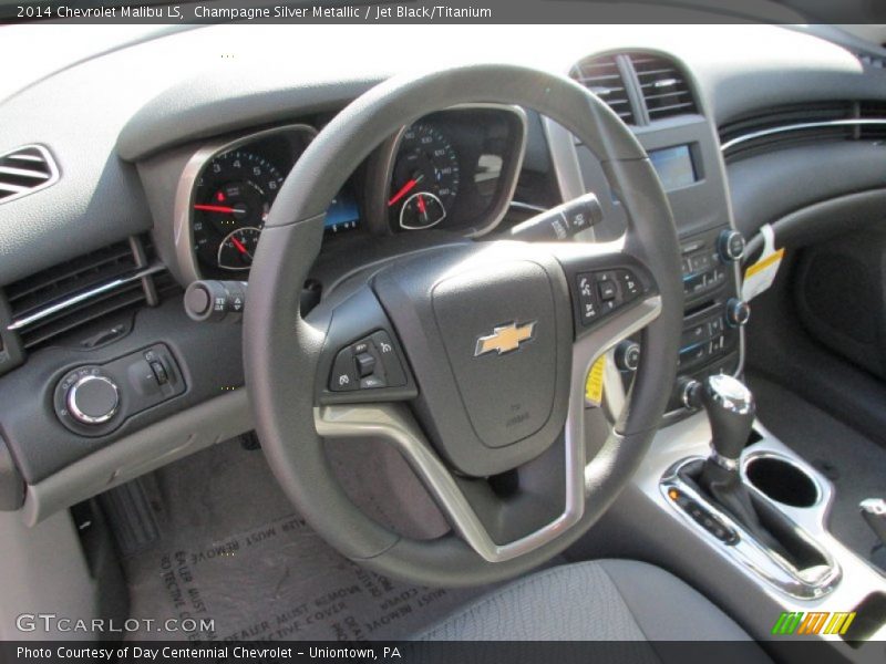 Champagne Silver Metallic / Jet Black/Titanium 2014 Chevrolet Malibu LS