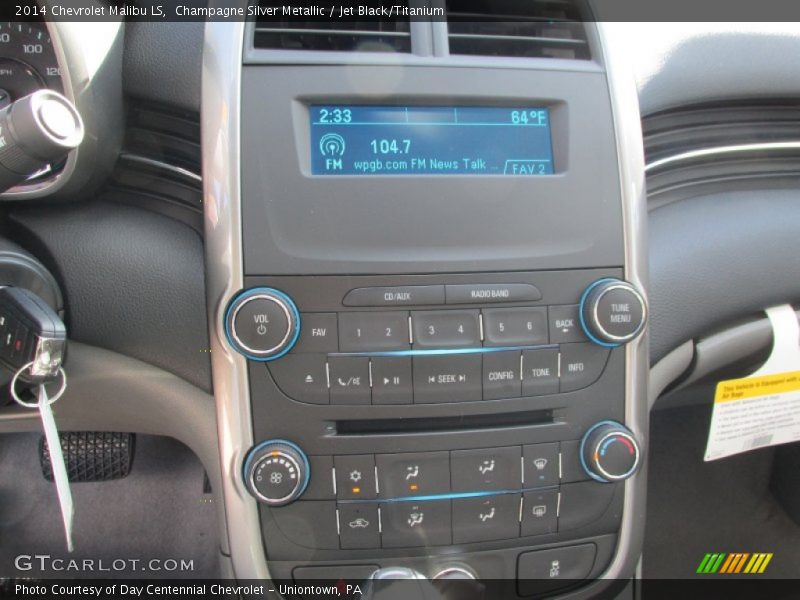 Champagne Silver Metallic / Jet Black/Titanium 2014 Chevrolet Malibu LS