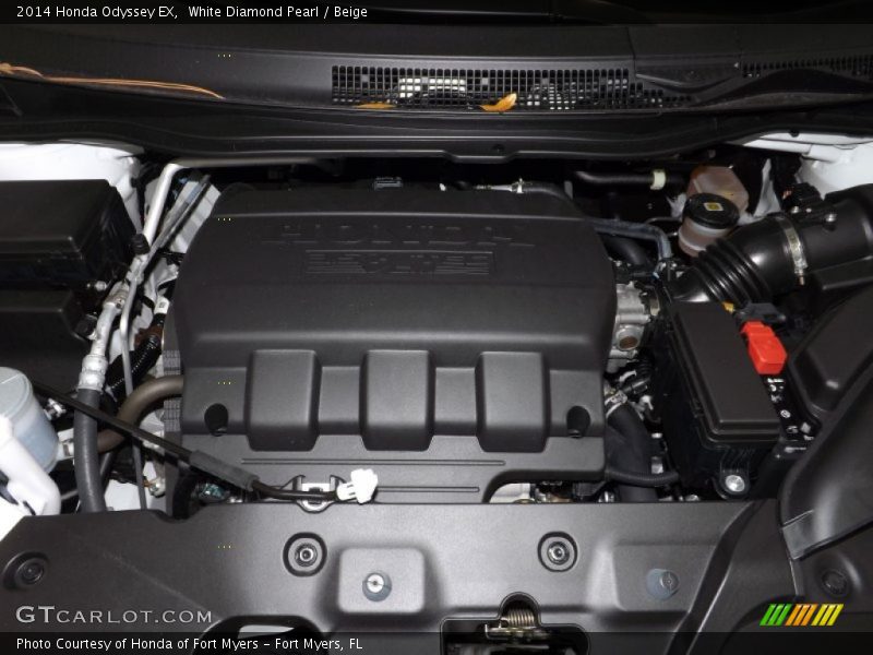 White Diamond Pearl / Beige 2014 Honda Odyssey EX