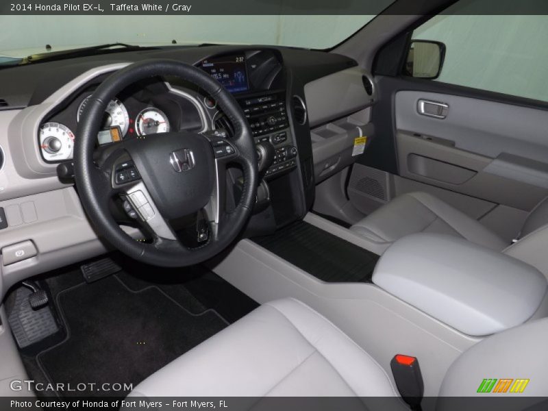 Taffeta White / Gray 2014 Honda Pilot EX-L