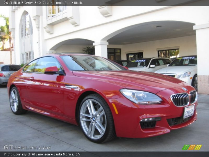 Imola Red / Black 2013 BMW 6 Series 640i Coupe