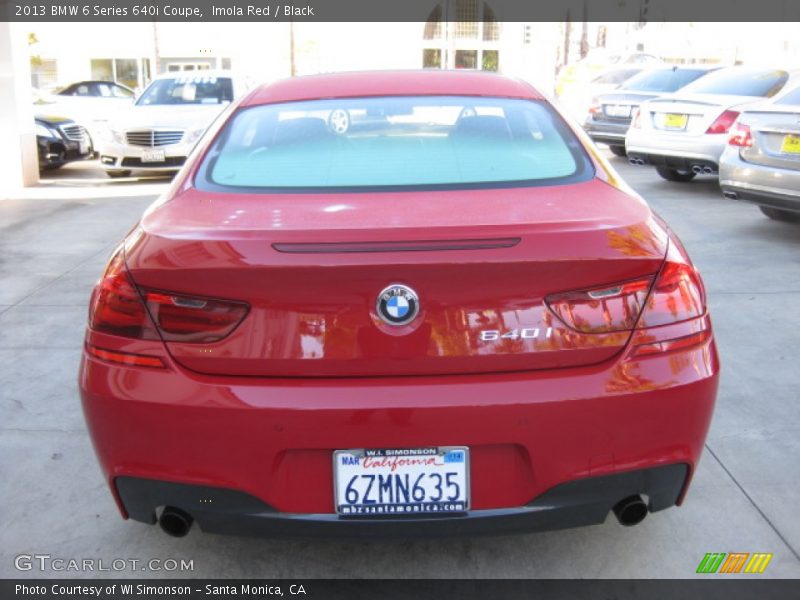 Imola Red / Black 2013 BMW 6 Series 640i Coupe