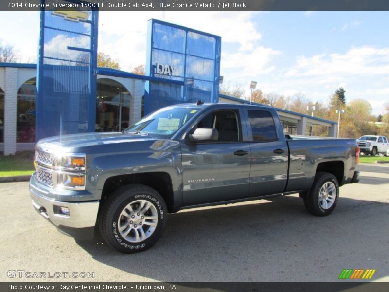 Blue Granite Metallic / Jet Black 2014 Chevrolet Silverado 1500 LT Double Cab 4x4