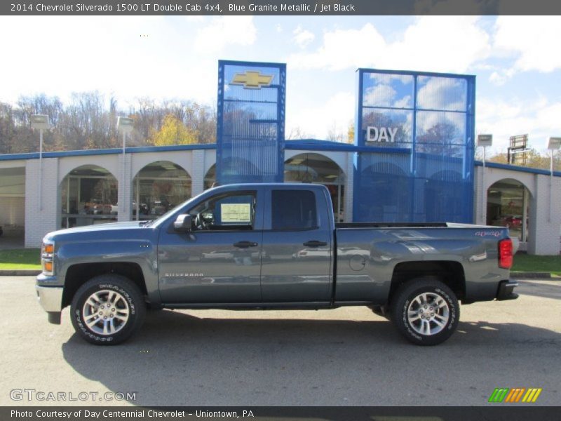 Blue Granite Metallic / Jet Black 2014 Chevrolet Silverado 1500 LT Double Cab 4x4