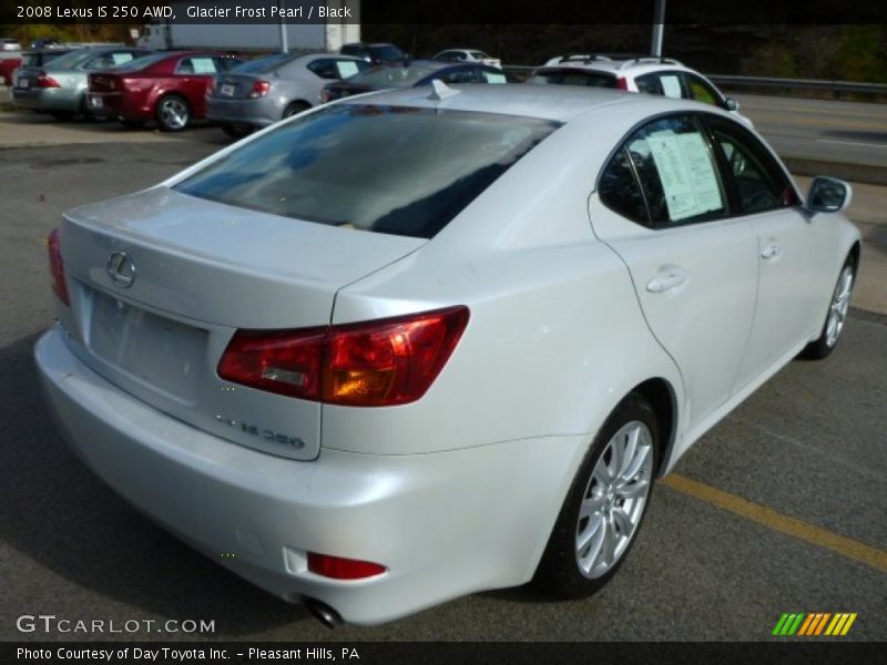 Glacier Frost Pearl / Black 2008 Lexus IS 250 AWD