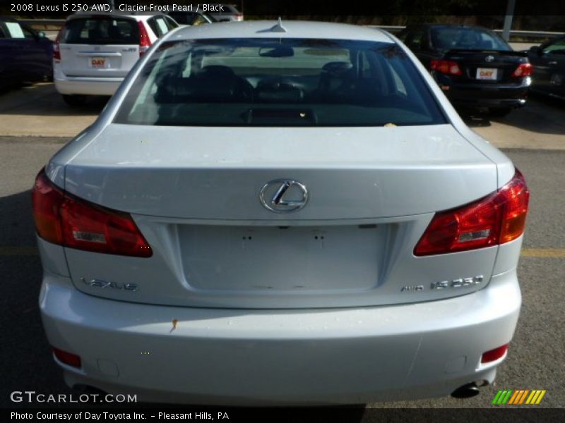 Glacier Frost Pearl / Black 2008 Lexus IS 250 AWD