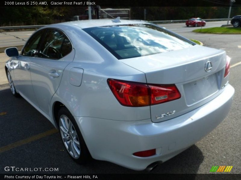 Glacier Frost Pearl / Black 2008 Lexus IS 250 AWD