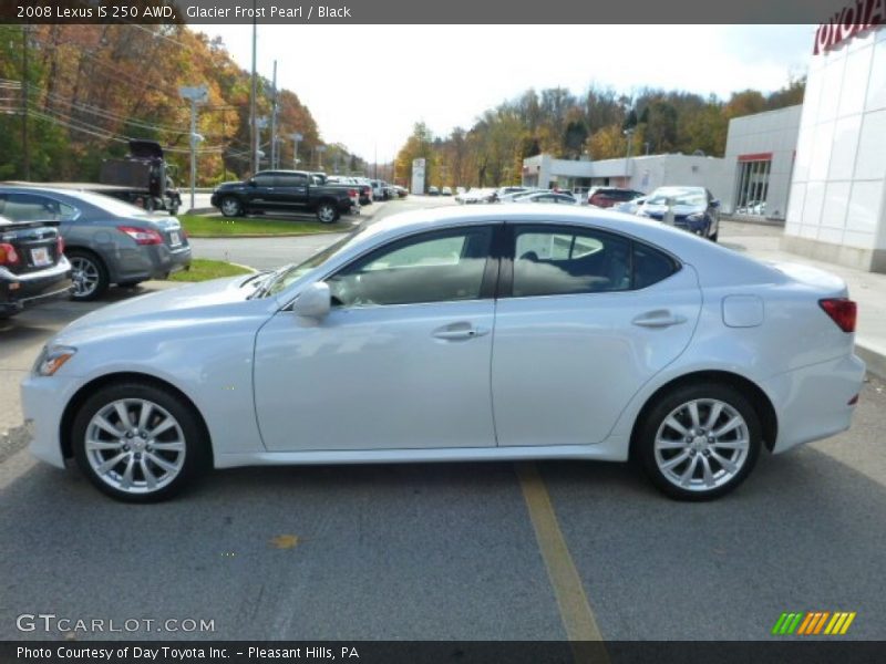 Glacier Frost Pearl / Black 2008 Lexus IS 250 AWD
