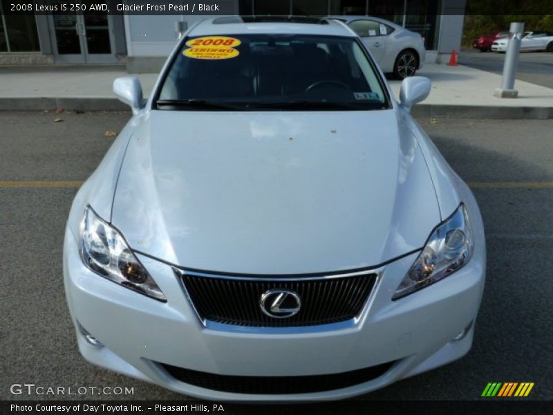 Glacier Frost Pearl / Black 2008 Lexus IS 250 AWD