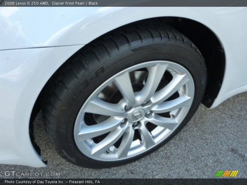 Glacier Frost Pearl / Black 2008 Lexus IS 250 AWD