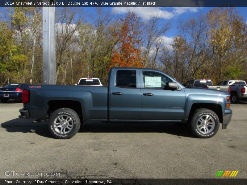 Blue Granite Metallic / Jet Black 2014 Chevrolet Silverado 1500 LT Double Cab 4x4