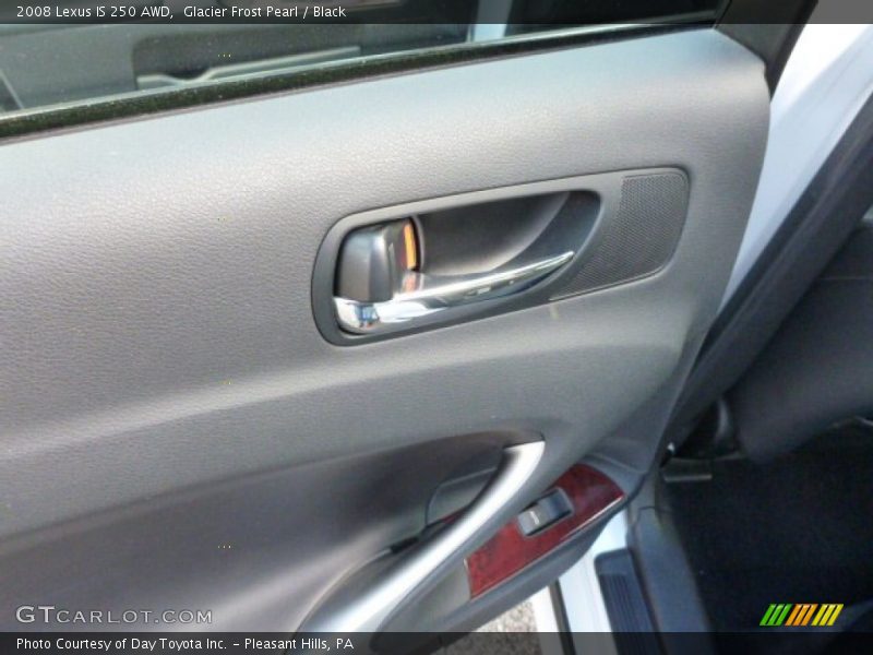 Glacier Frost Pearl / Black 2008 Lexus IS 250 AWD