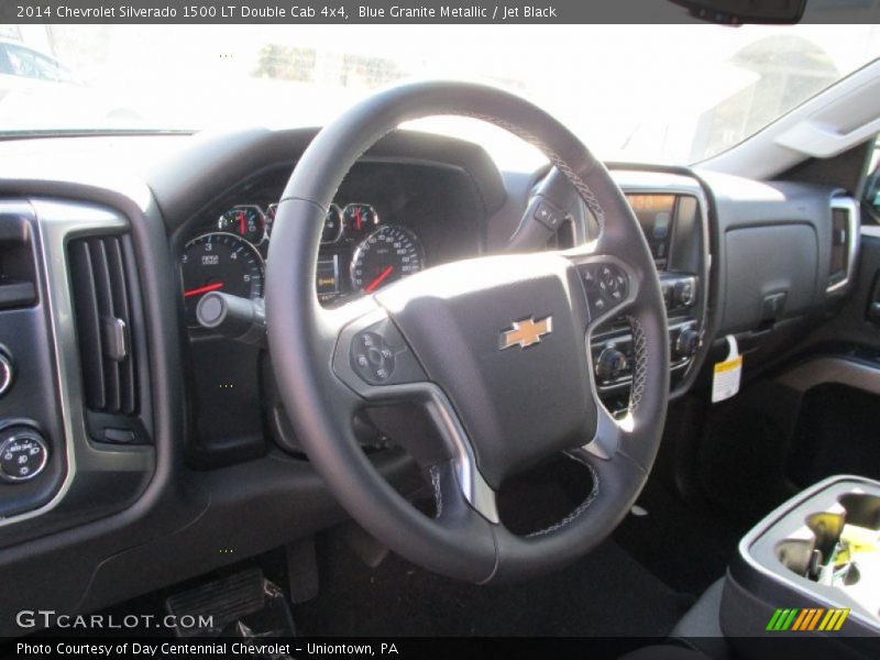 Blue Granite Metallic / Jet Black 2014 Chevrolet Silverado 1500 LT Double Cab 4x4