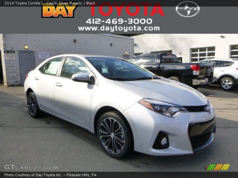 Classic Silver Metallic / Black 2014 Toyota Corolla S