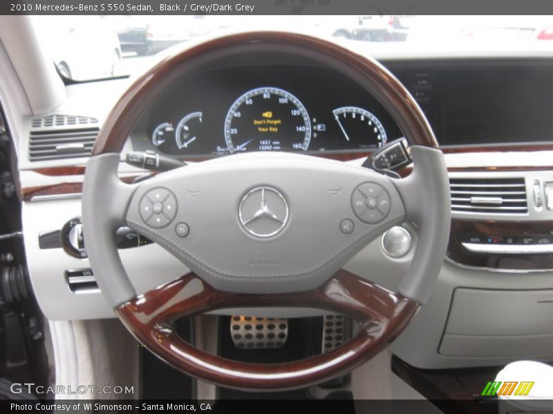 Black / Grey/Dark Grey 2010 Mercedes-Benz S 550 Sedan