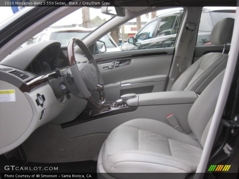 Black / Grey/Dark Grey 2010 Mercedes-Benz S 550 Sedan