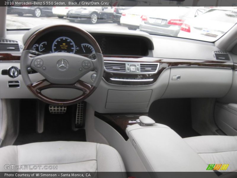 Black / Grey/Dark Grey 2010 Mercedes-Benz S 550 Sedan