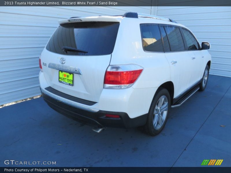 Blizzard White Pearl / Sand Beige 2013 Toyota Highlander Limited
