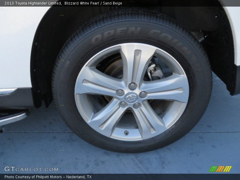Blizzard White Pearl / Sand Beige 2013 Toyota Highlander Limited