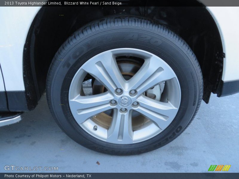 Blizzard White Pearl / Sand Beige 2013 Toyota Highlander Limited